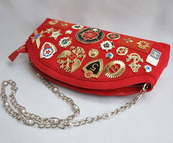 Fake Chanel Paris Moscow Romanov Chain Clutch A36017 Red On Sale